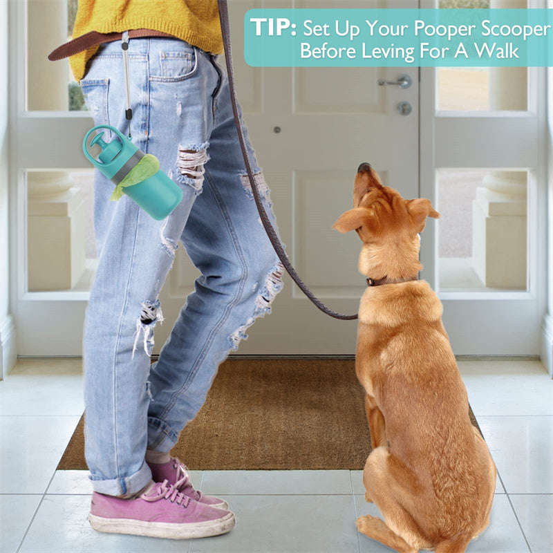 Dog Pooper Scooper – Built-in Bag Dispenser Picker