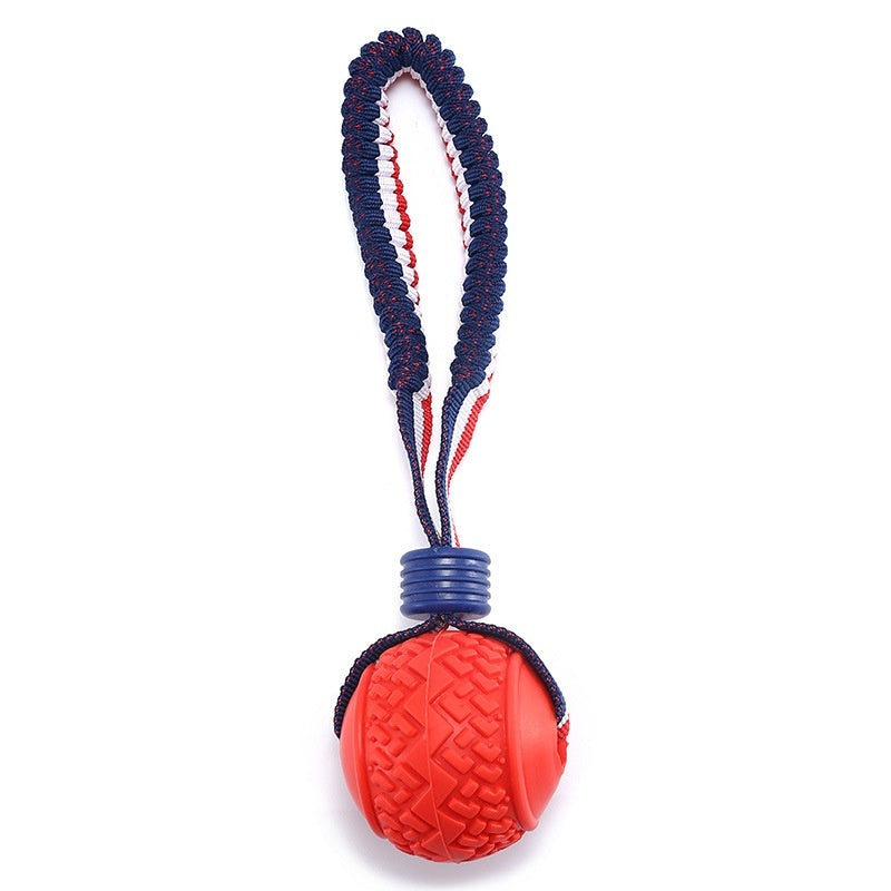 Interactive Dog Ball Toy – Rope Chew & Training Toy