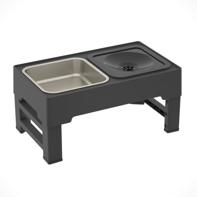 Adjustable Double Dog Bowl Stand – Stainless Steel Feeder