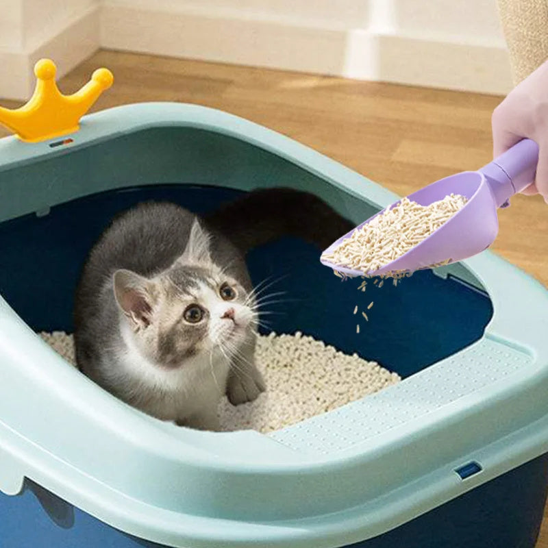 Cat Litter Scoop with Base – Durable Poop Cleaner Shovel