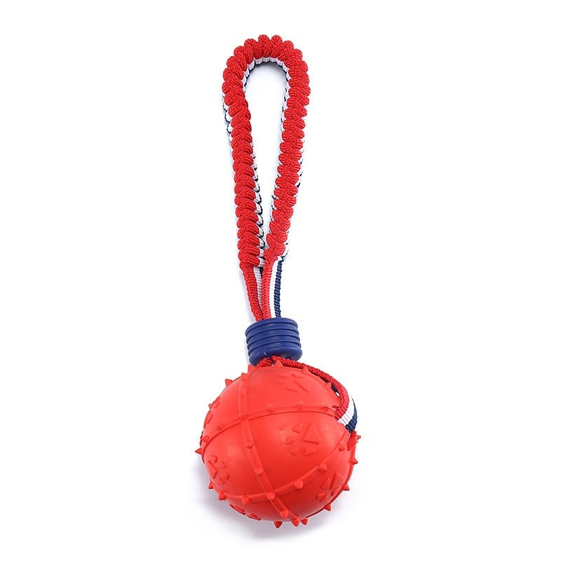 Interactive Dog Ball Toy – Rope Chew & Training Toy