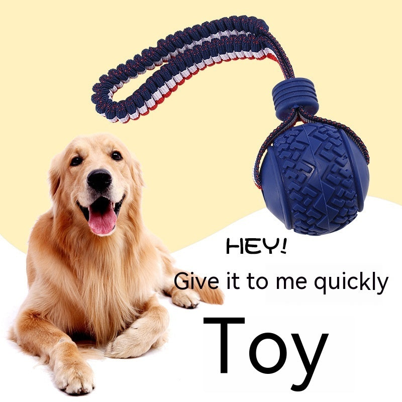 Interactive Dog Ball Toy – Rope Chew & Training Toy