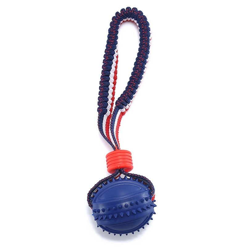Interactive Dog Ball Toy – Rope Chew & Training Toy