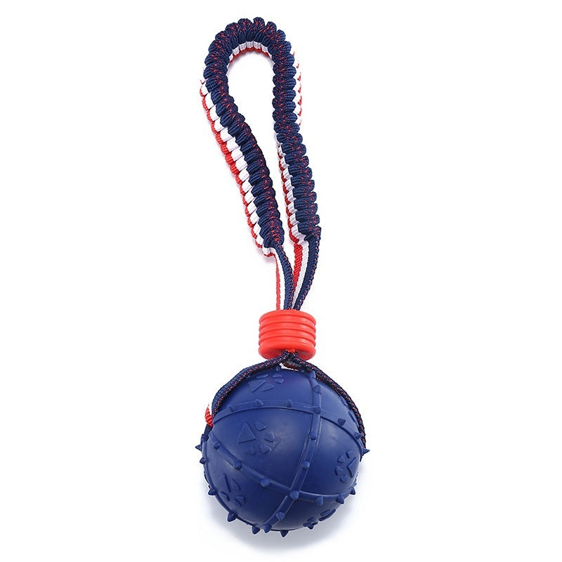 Interactive Dog Ball Toy – Rope Chew & Training Toy
