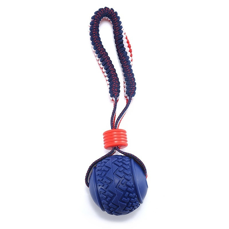 Interactive Dog Ball Toy – Rope Chew & Training Toy