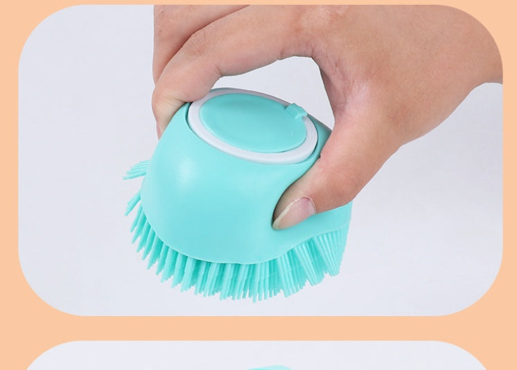 Silicone Dog Bath Brush – Soft Grooming Massager