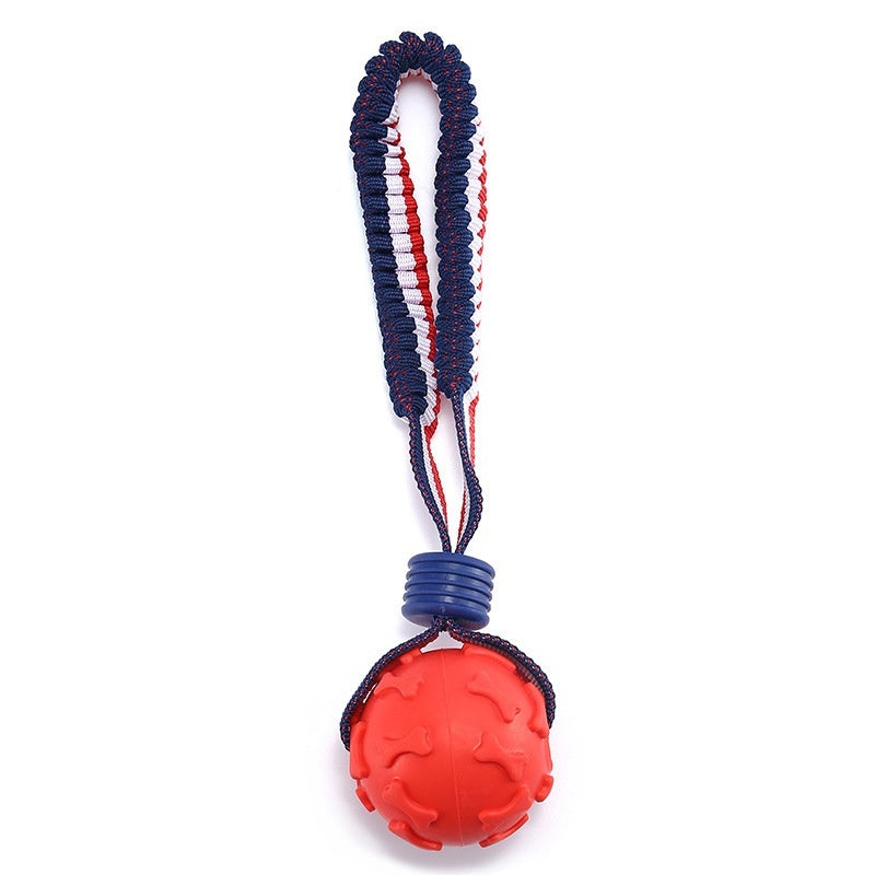 Interactive Dog Ball Toy – Rope Chew & Training Toy