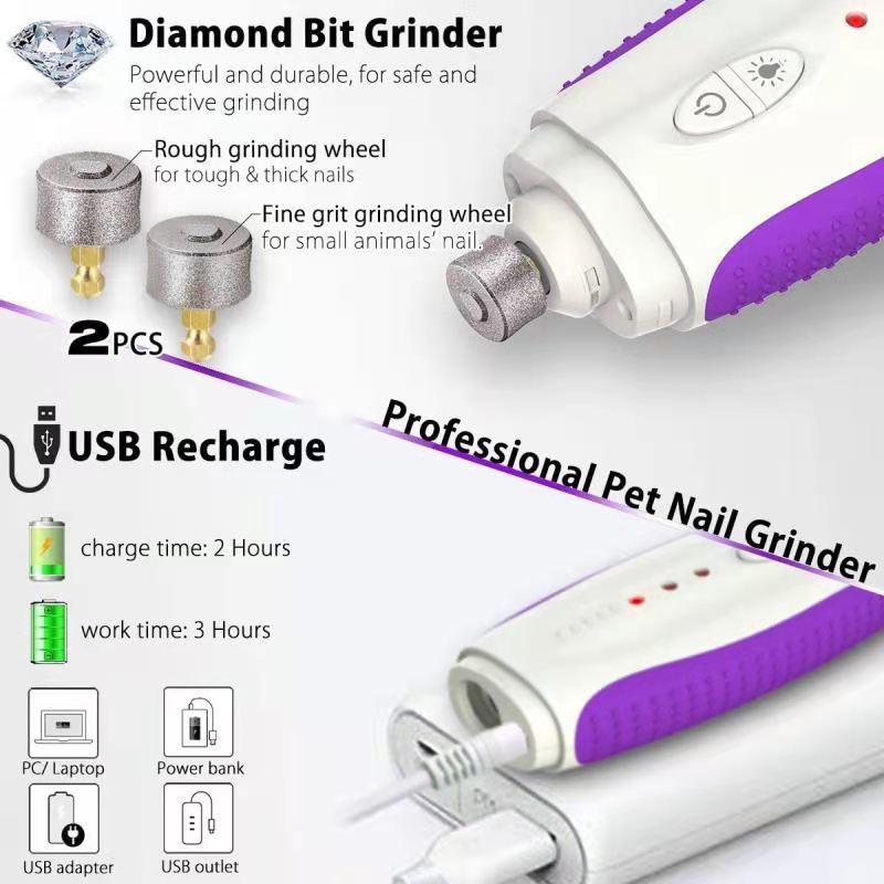 Electric Pet Nail Grinder – Rechargeable Grooming Tool