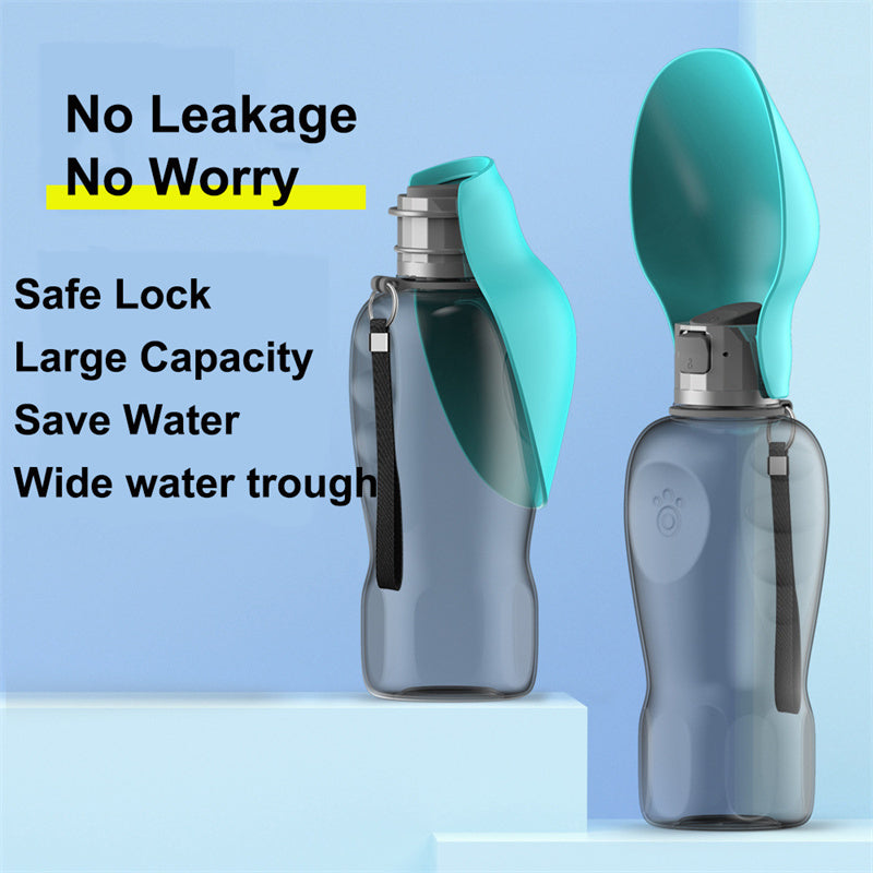 Portable Dog Water Bottle – Leakproof 800ml Travel Feeder