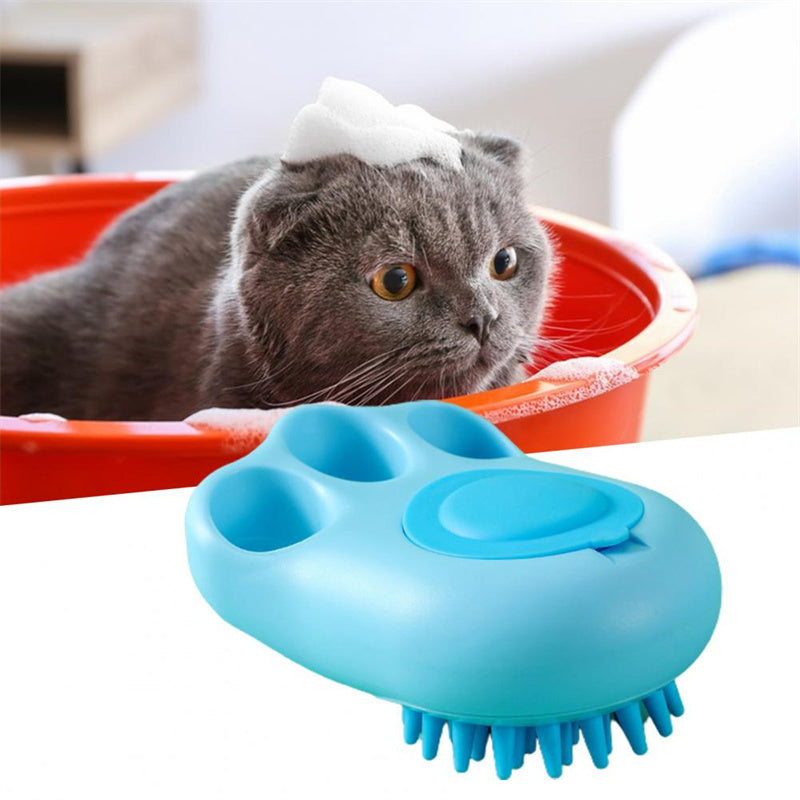 Cat Paw Bath Brush – Foaming Grooming Comb for Pets