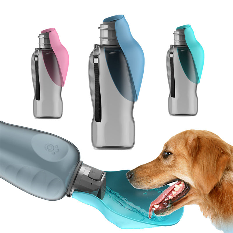 Portable Dog Water Bottle – Leakproof 800ml Travel Feeder